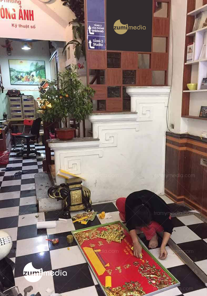 Sản xuất Tranh Đồng Mừng Thọ cho khách hàng tại Phú Thọ 3 xuong san xuat tranh anh 14