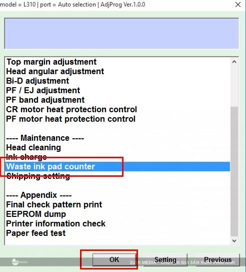 reset epsonl310 4