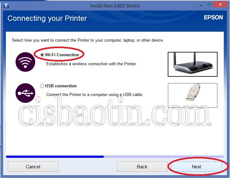 Hướng dẫn cài đặt Wifi máy in Epson L805