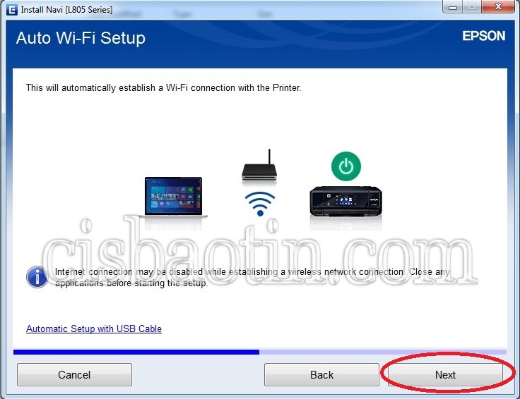 Hướng dẫn cài đặt Wifi máy in Epson L805
