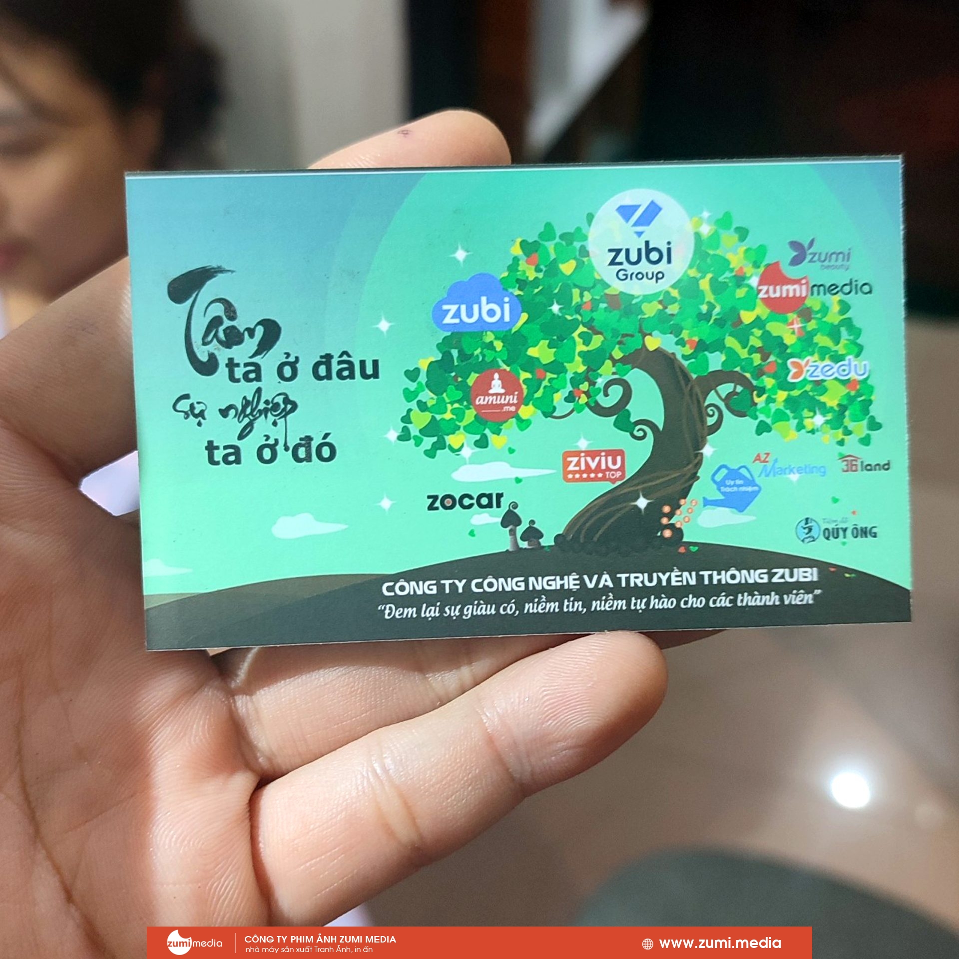 Bảng Báo giá thiết kế đồ họa 10 Thiet ke va in card vizit Cong ty Zumi Media chi nhanh Bac Giang 1