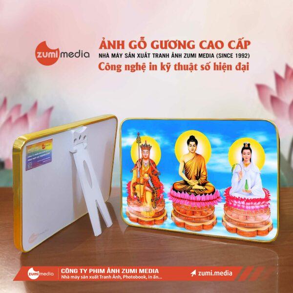 Tranh Ảnh Phật Giáo 1 Khung tranh Tam Thanh 10 Thich Ca Dia Tang Quan Am tranh go guong cao cap 600x600 1